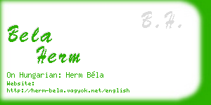bela herm business card